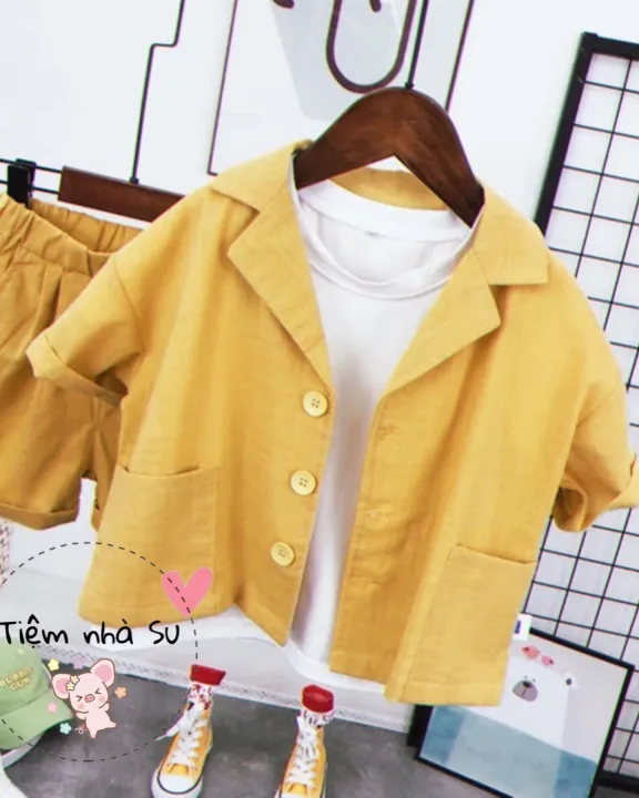 Quần áo bé trai - Bộ quần áo kiểu giả vest cho bé trai, bé gái. Phong cách Hàn quốc siêu kute (08-20kg) - TIỆM NHÀ SU