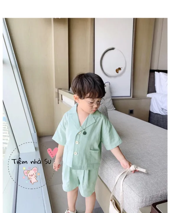 Quần áo bé trai - Bộ quần áo kiểu giả vest cho bé trai, bé gái. Phong cách Hàn quốc siêu kute (08-20kg) - TIỆM NHÀ SU
