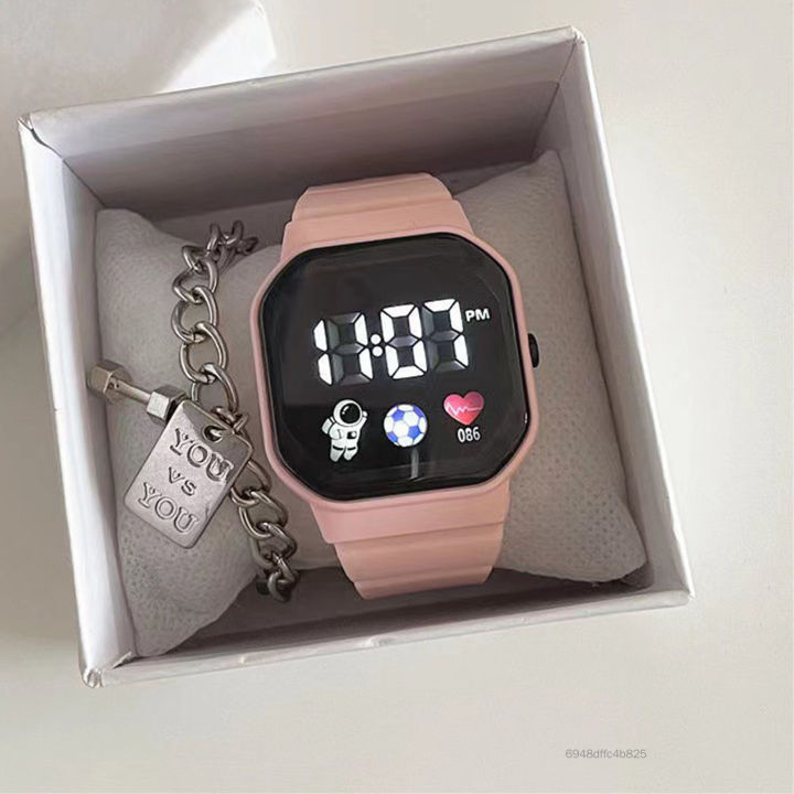 Quảng trường thời trang LED Học sinh xem mặt số lớn không thấm nước dễ đọc Đồng hồ cho học sinh tiểu học AERH-VN