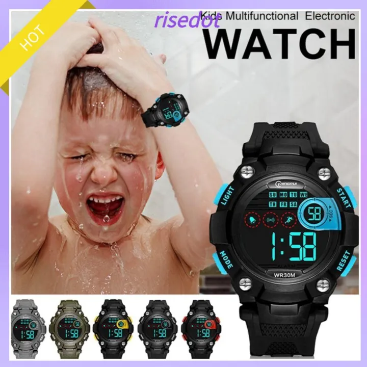 RISEDOT Đa chức năng Đồng hồ điện tử Chống nước 30M Thể thao ngoài trời Đồng hồ Chất lượng cao Đồng hồ đeo tay Trẻ em
