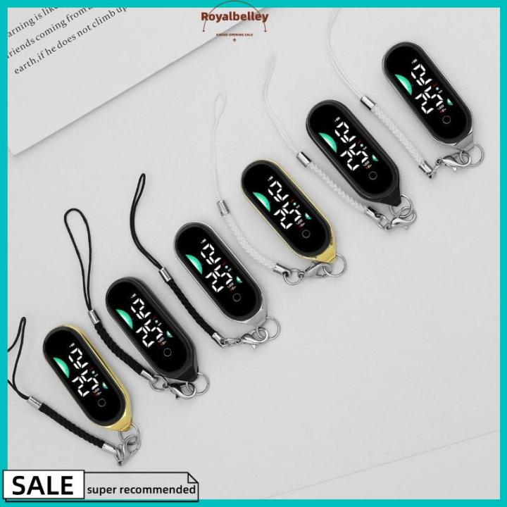 【ROYALBELLEY】 Mặt dây chuyền đồng hồ kỹ thuật Số Tối giản với màn hình phát sáng để truy cập thời gian nhanh chóng trong trường học hoặc du lịch