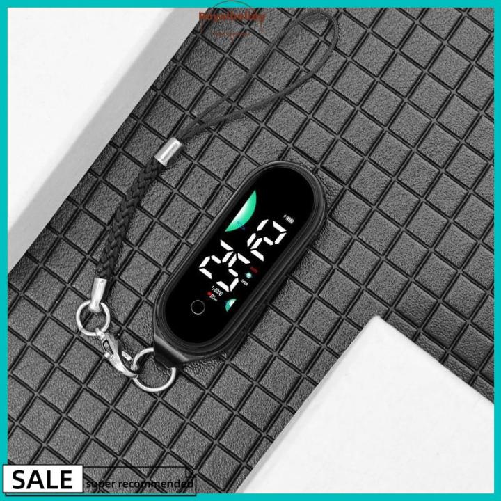 【ROYALBELLEY】 Mặt dây chuyền đồng hồ kỹ thuật Số Tối giản với màn hình phát sáng để truy cập thời gian nhanh chóng trong trường học hoặc du lịch