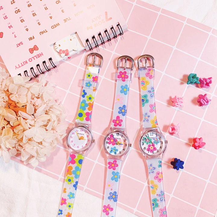 Silicone Trung Học Đồng hồ bé gái màu xanh lá cây/Màu xanh/Vàng cô gái hợp kim đồng hồ trái tim cho thanh thiếu niên mặc hàng ngày những dịp giản dị
