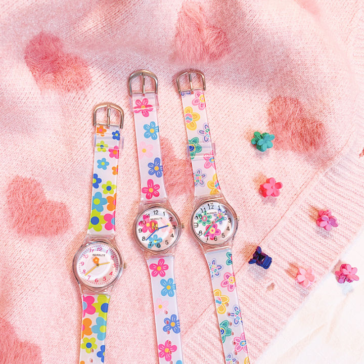 Silicone Trung Học Đồng hồ bé gái màu xanh lá cây/Màu xanh/Vàng cô gái hợp kim đồng hồ trái tim cho thanh thiếu niên mặc hàng ngày những dịp giản dị