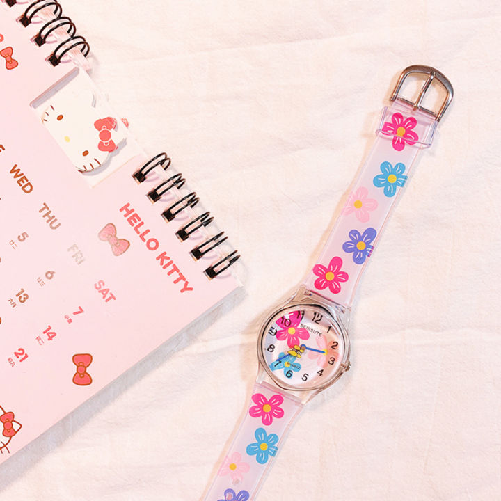 Silicone Trung Học Đồng hồ bé gái màu xanh lá cây/Màu xanh/Vàng cô gái hợp kim đồng hồ trái tim cho thanh thiếu niên mặc hàng ngày những dịp giản dị