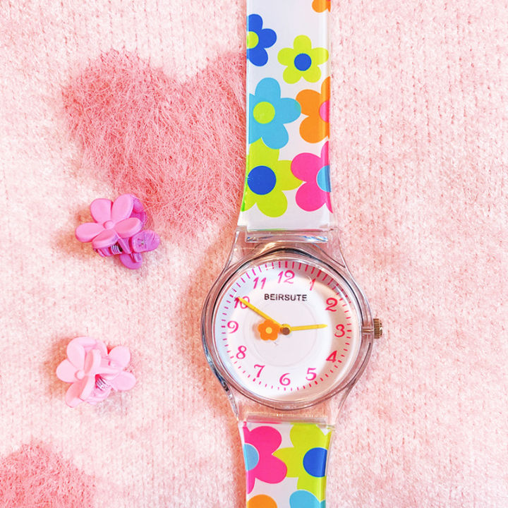 Silicone Trung Học Đồng hồ bé gái màu xanh lá cây/Màu xanh/Vàng cô gái hợp kim đồng hồ trái tim cho thanh thiếu niên mặc hàng ngày những dịp giản dị