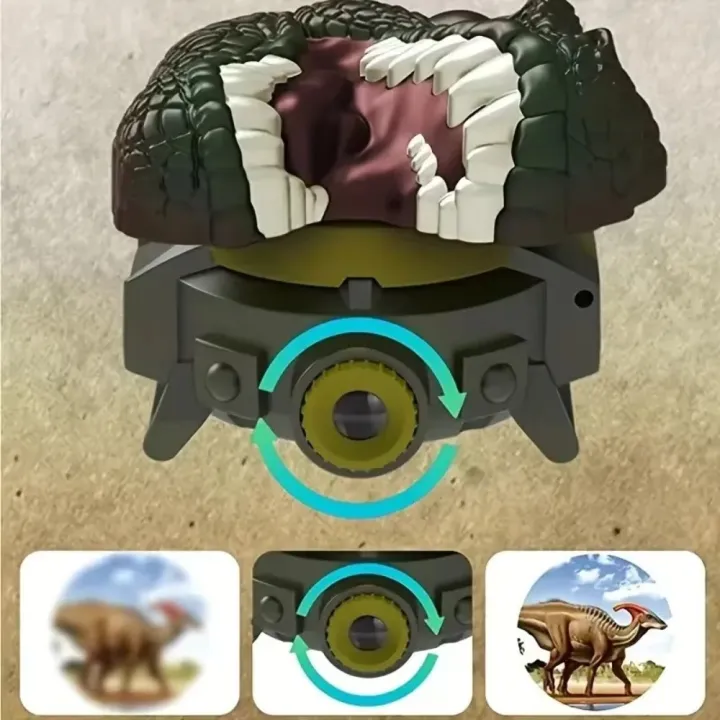 TONGQUDA Khủng long 3D Đồng hồ đồ chơi hoạt hình Lật Chiếu 24 Đồng hồ đeo tay sinh viên Sáng Tạo Đồng hồ kỹ thuật số Đồng hồ trẻ em Quà tặng năm