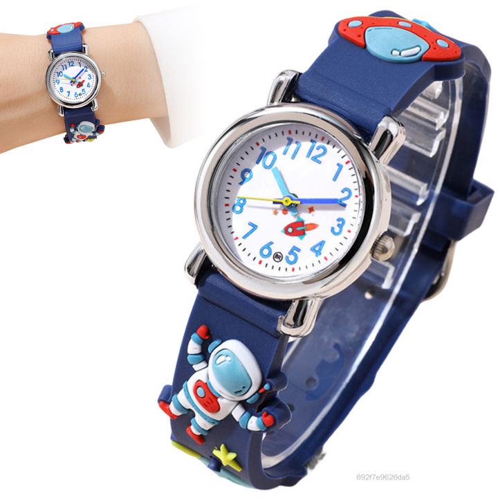 Trẻ em Thanh tay Cổ tay Đồng hồ dễ đọc Mẫu giáo Tìm hiểu thời gian đồng hồ cho trẻ mới biết đi bé gái DHTY-VN