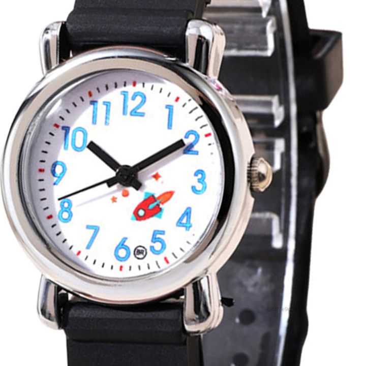 Trẻ em Thanh tay Cổ tay Đồng hồ dễ đọc Mẫu giáo Tìm hiểu thời gian đồng hồ cho trẻ mới biết đi bé gái DHTY-VN