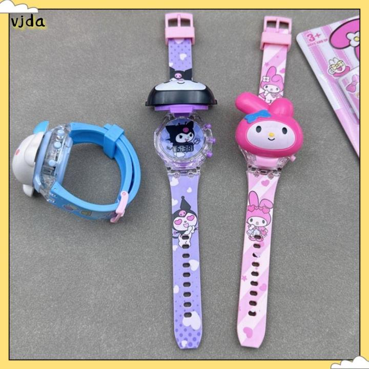 VJDA Labubu Đồng hồ LED Phát sáng ban đêm Hoạt hình 3D Đồng hồ Thời trang Âm nhạc Đồng hồ điện tử Dành cho trẻ em