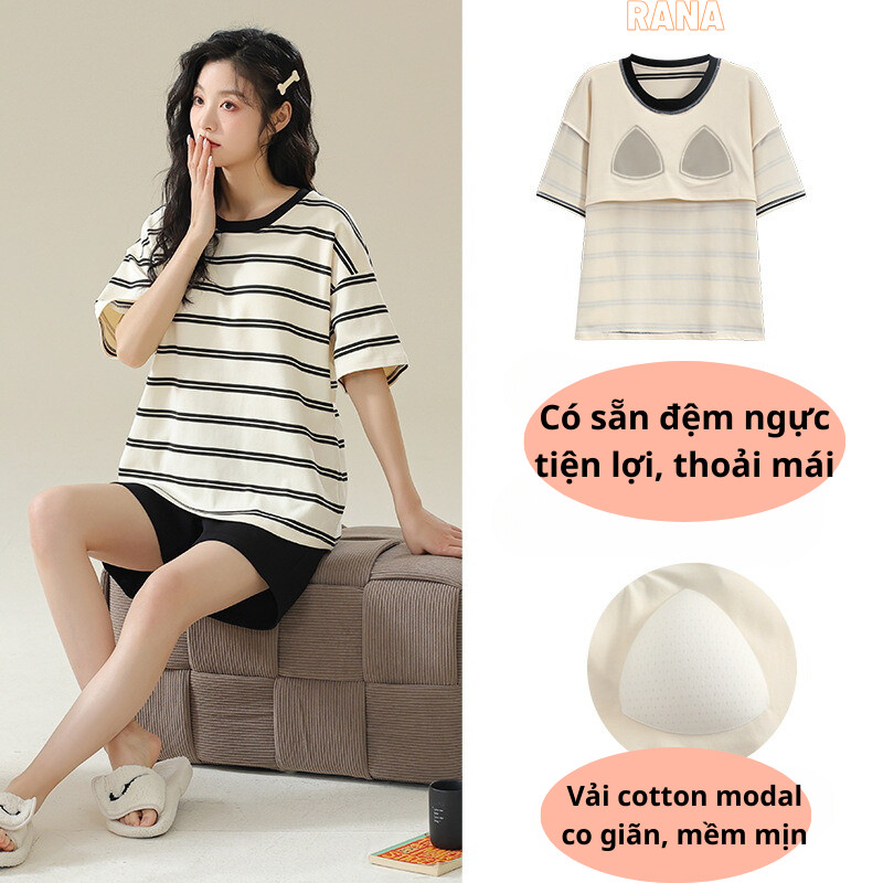 Bộ đồ mặc nhà bé gái Rana Summer thoáng mát