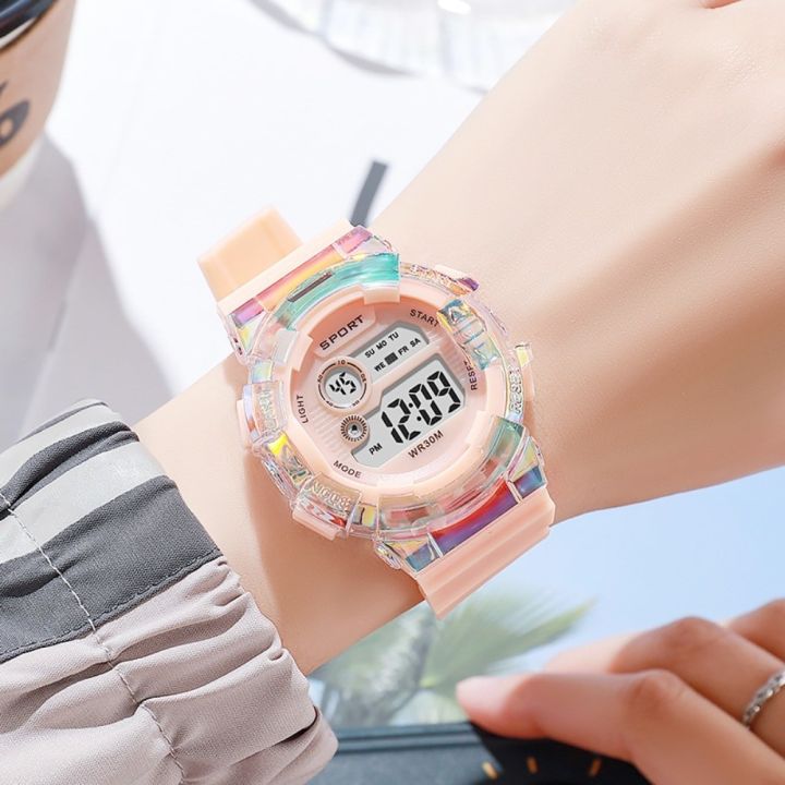 ZEIIE  số phát sáng Đồng hồ thể thao trẻ em Chức năng đồng hồ báo thức Đèn ngủ Đồng hồ thể thao Đa chức năng Chống thấm nước Đồng hồ đeo tay điện tử Bé trai Bé gái