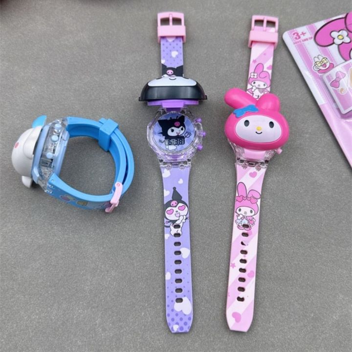 ZHANXENG498 Labubu Đồng hồ LED Hoạt hình 3D Phát sáng ban đêm Đồng hồ điện tử Thời trang Dạ Quang Đồng hồ Dành cho trẻ em