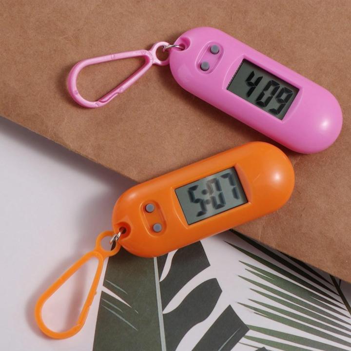 ZM6J3J Màn hình chìa khóa Móc khóa đồng hồ điện tử kỹ thuật số Bảng hiển thị thời gian Đồng hồ hình bầu dục Móc khóa đồng hồ điện tử Đồng hồ đeo tay Di động Đồng hồ kỹ thuật số LED Mini Sinh viên